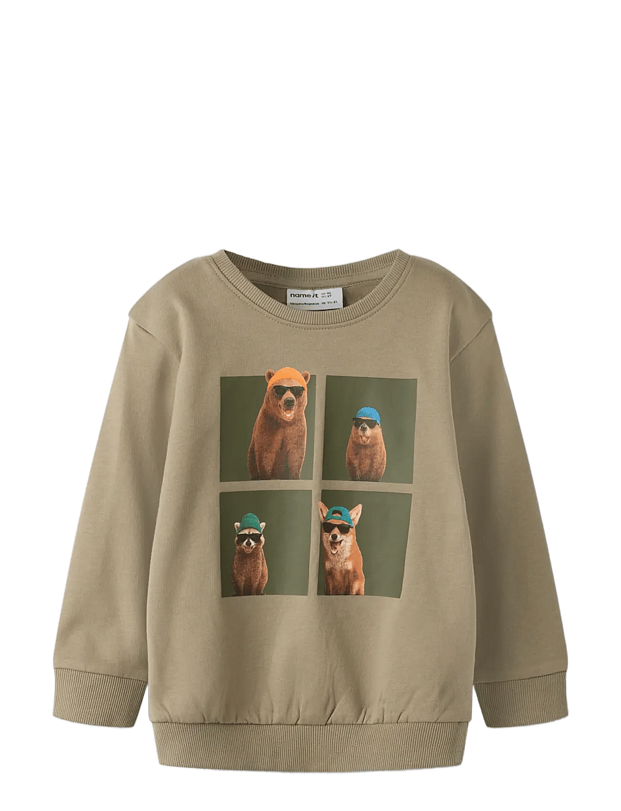 name it - NMMVOTO LS NREG SWEAT BRU - džemprid - mermaid - 2