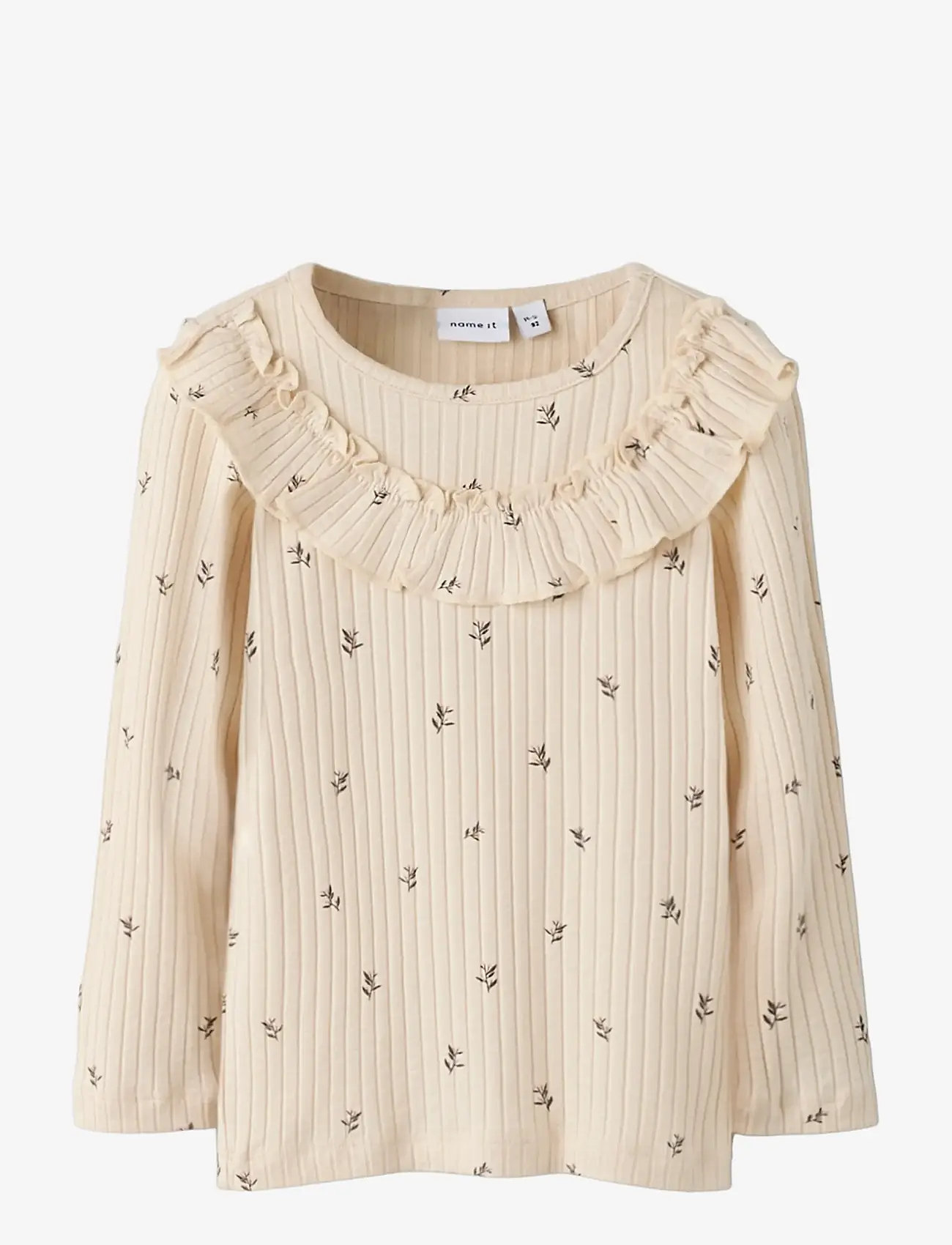 name it - NMFBESSA LS SLIM TOP - langærmede t-shirts - buttercream - 1