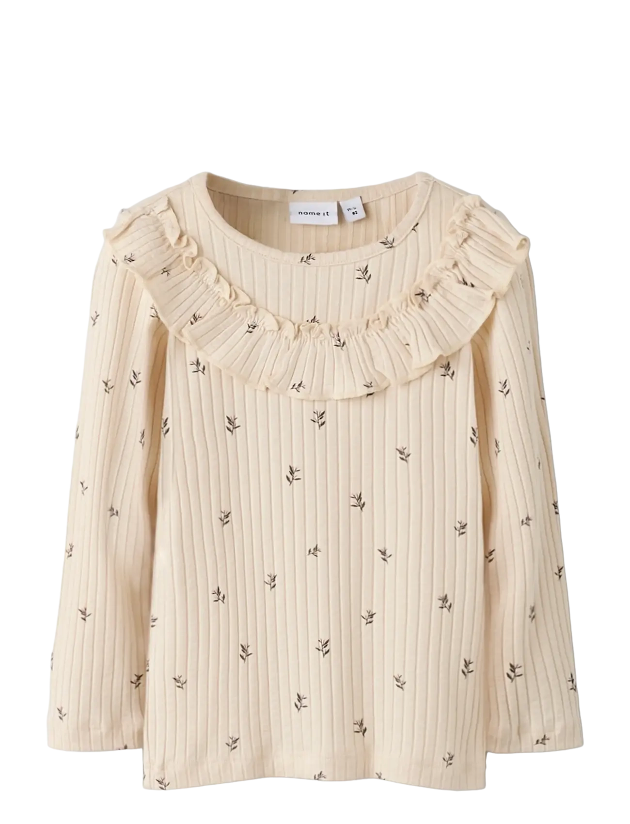 name it NMFBESSA LS SLIM TOP - Nyheder - BUTTERCREAM / yellow