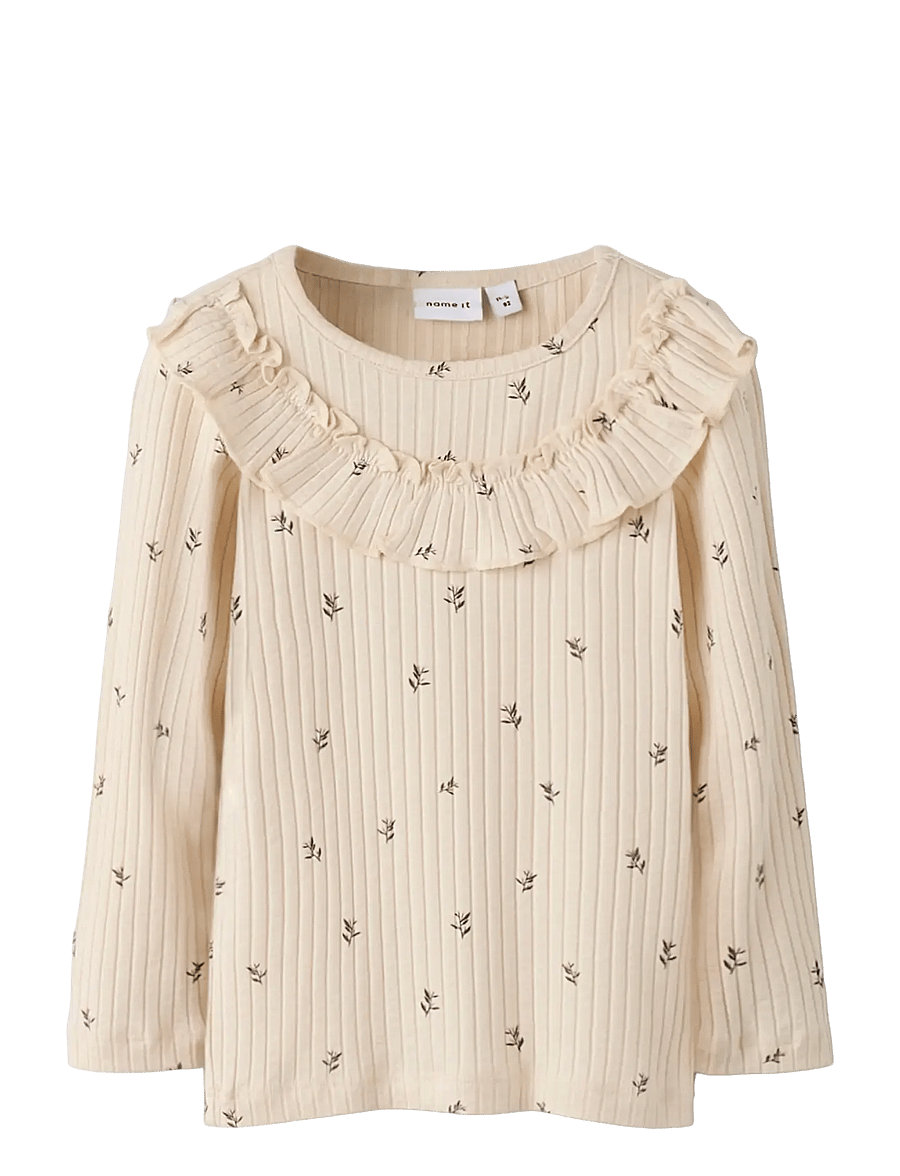 name it - NMFBESSA LS SLIM TOP - lange mouwen - buttercream - 1