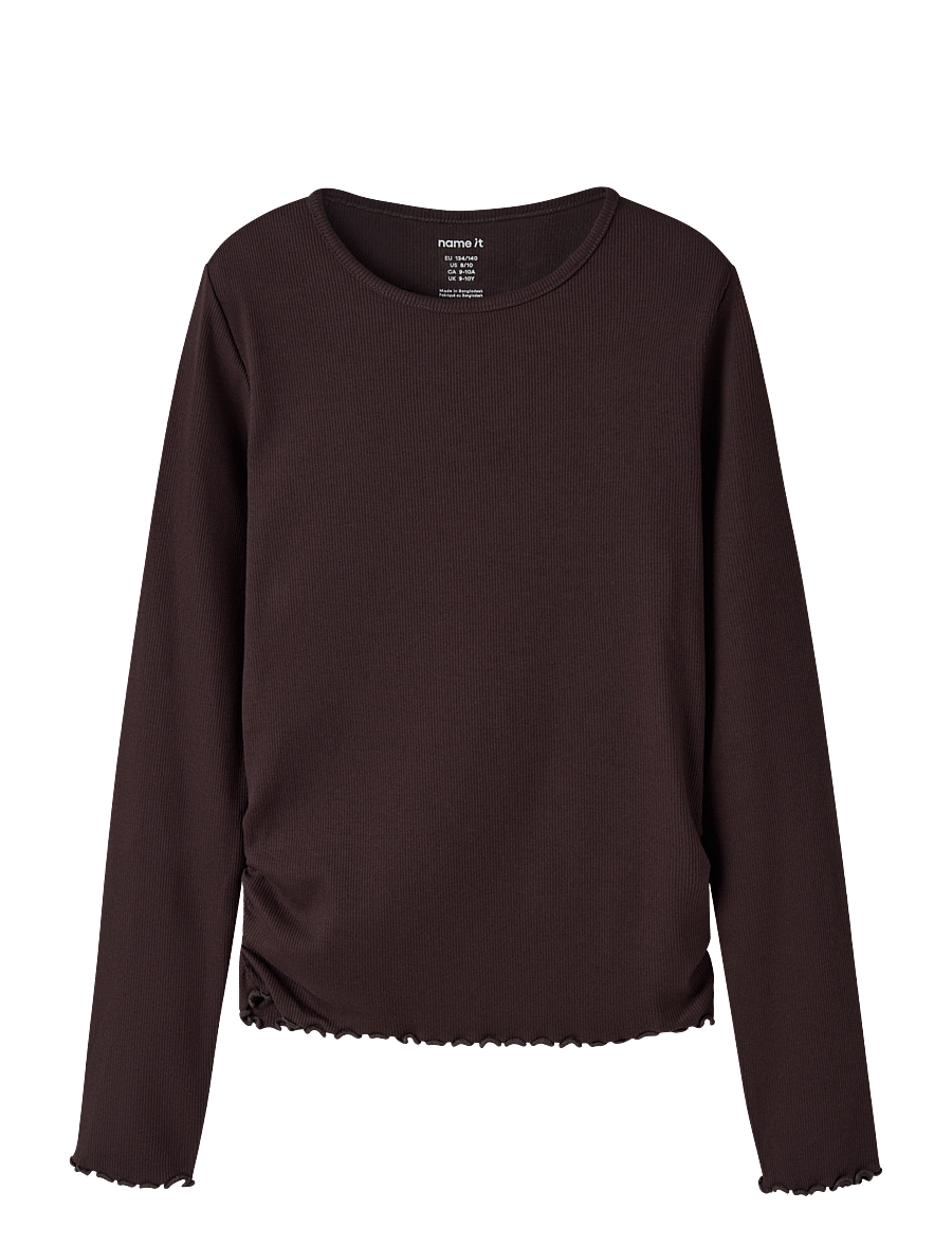 name it - NKFVEMIA LS SLIM TOP - langärmelig - chocolate plum - 0