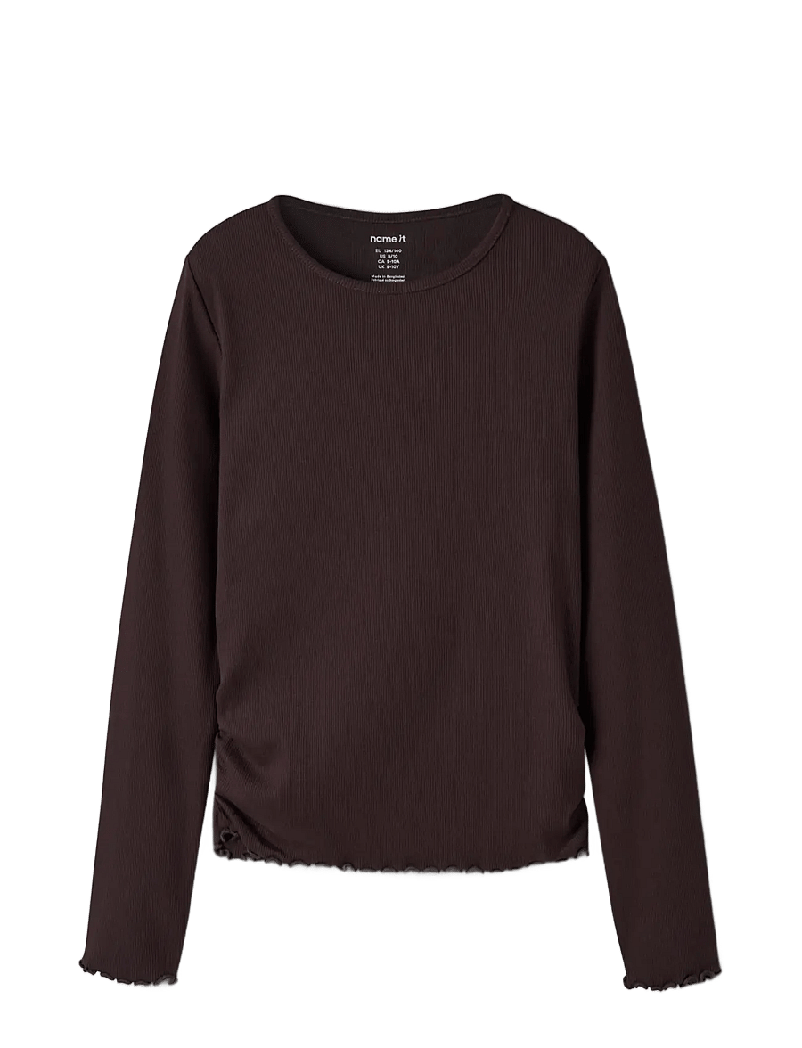 name it - NKFVEMIA LS SLIM TOP - langärmelig - chocolate plum - 2