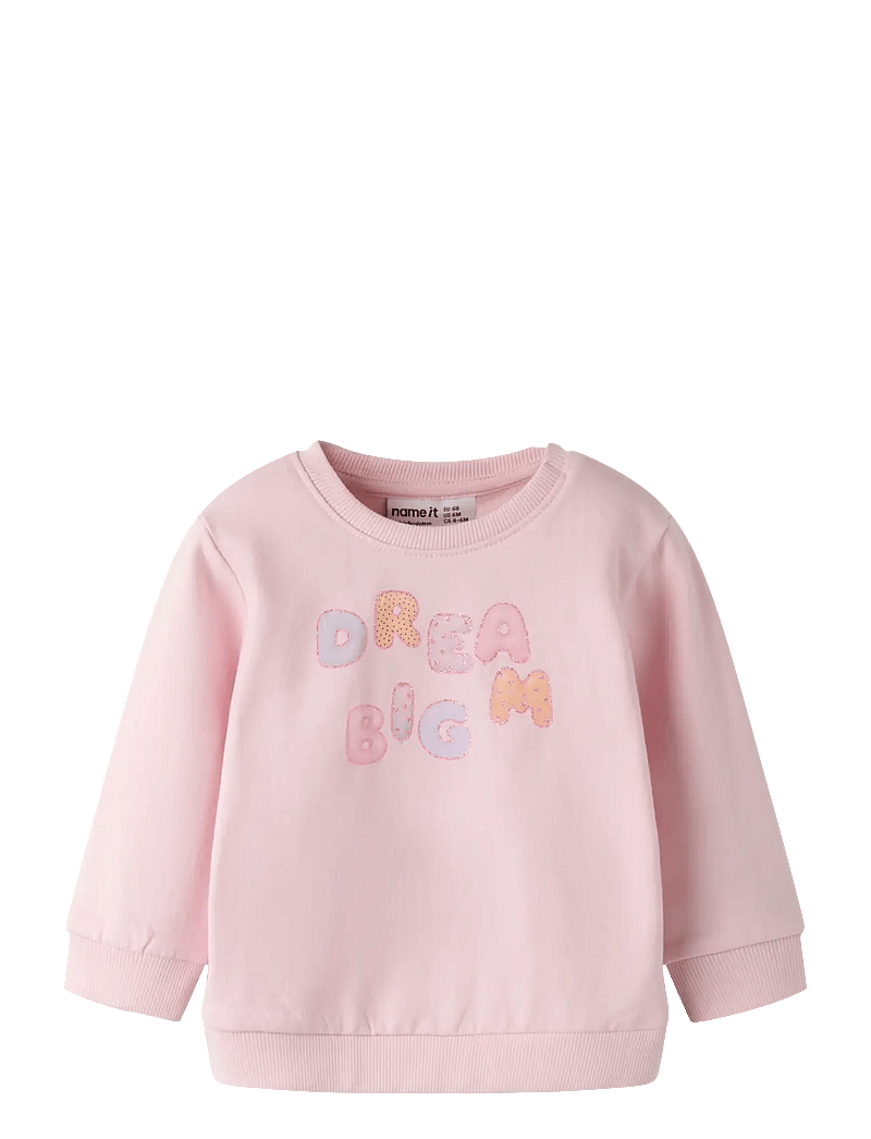 name it - NBFDELIA LS SWE BRU - sweatshirts - parfait pink - 0