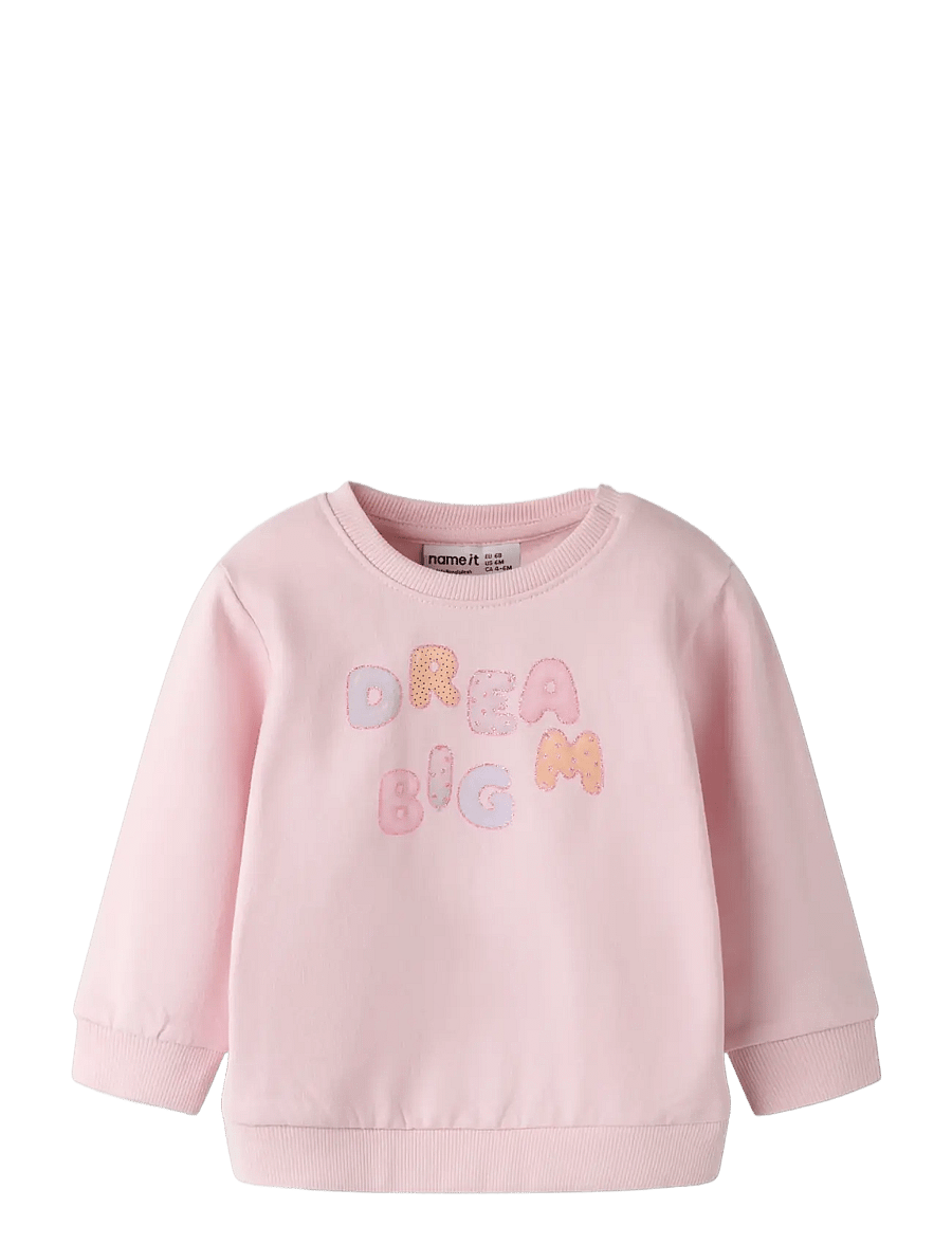 name it - NBFDELIA LS SWE BRU - sweatshirts - parfait pink - 2