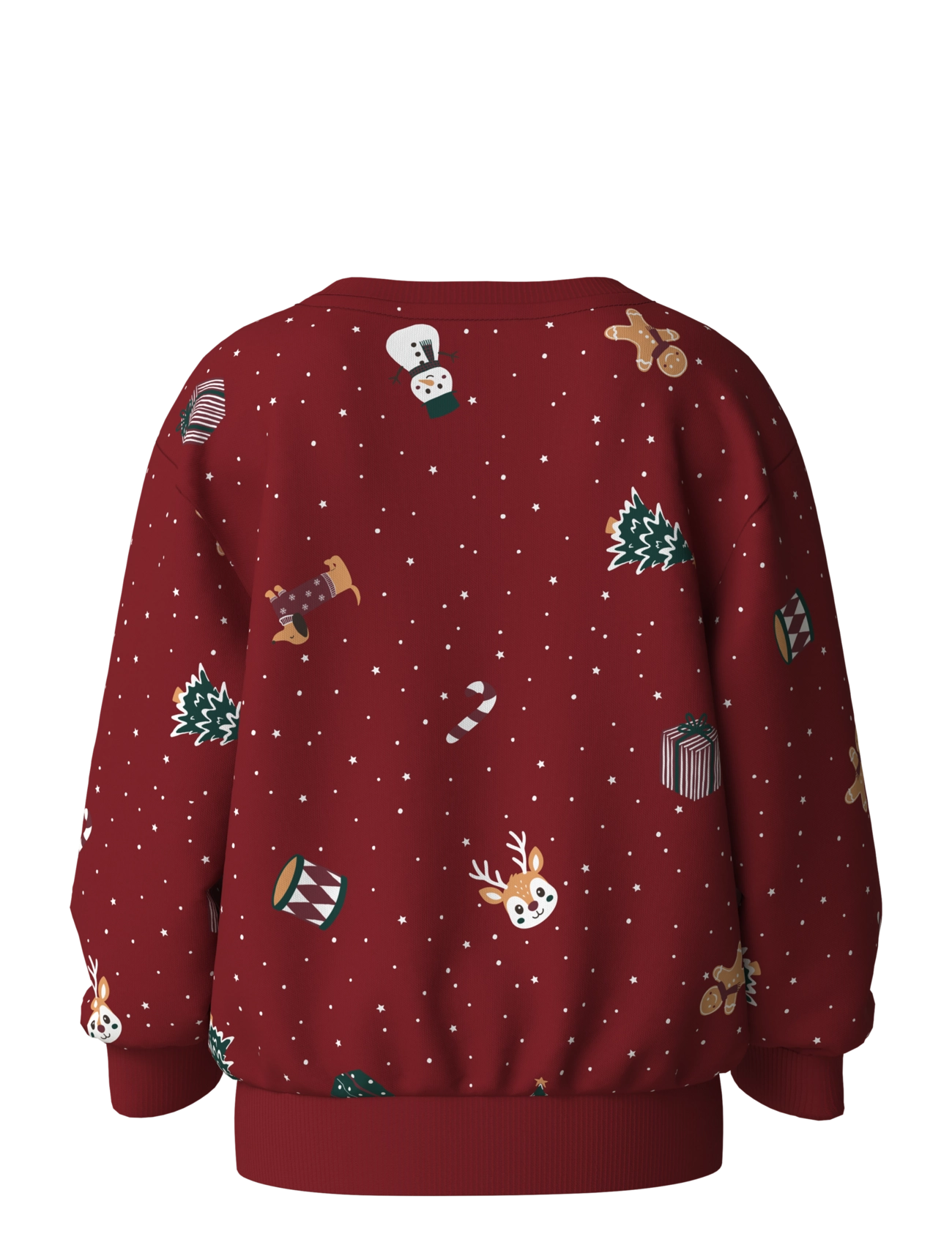name it - NMNVOHOM LS NREG SWEAT BRU - red dahlia - 1