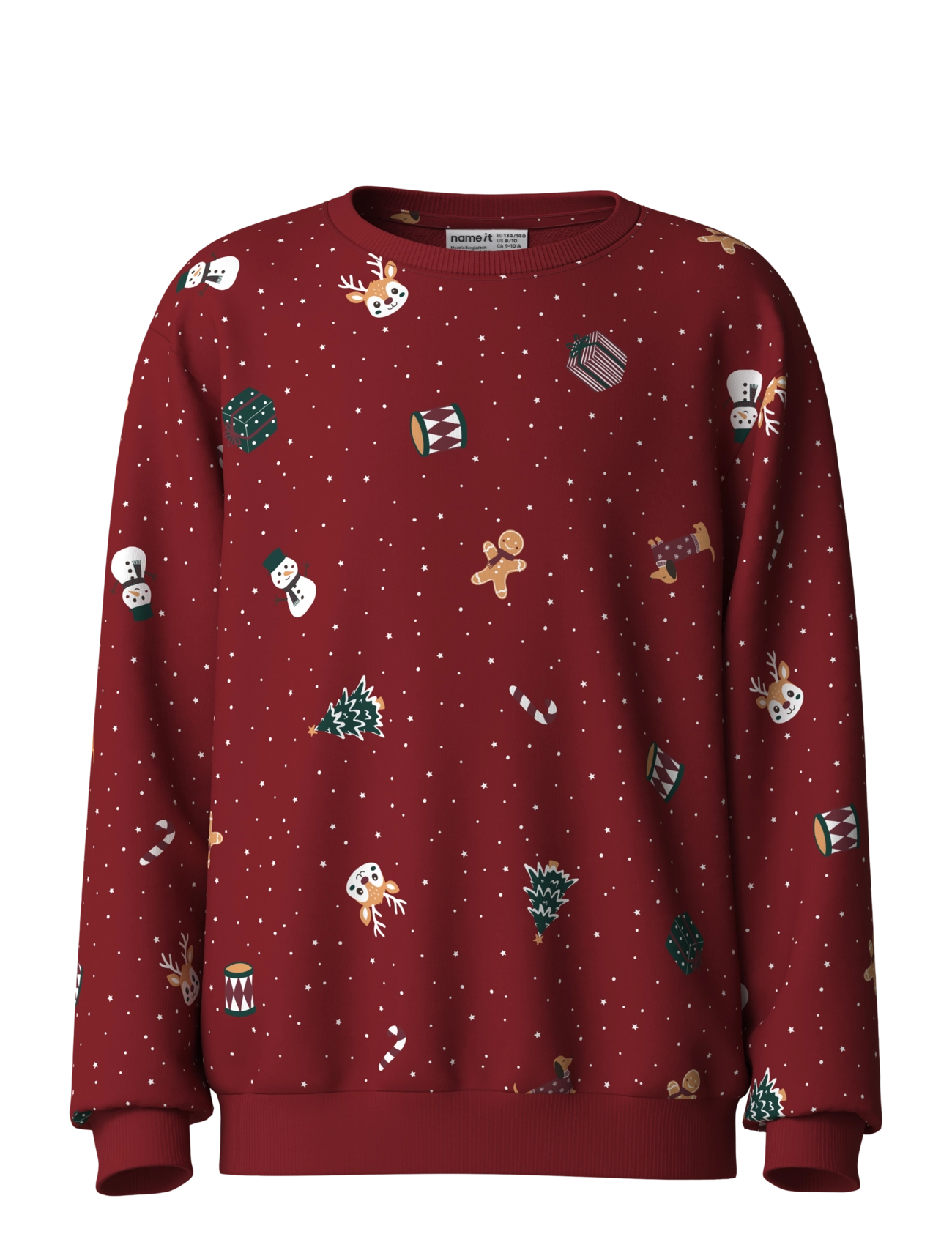name it NKNVOHOM LS NREG SWEAT BRU - Sweatshirts - RED DAHLIA / red