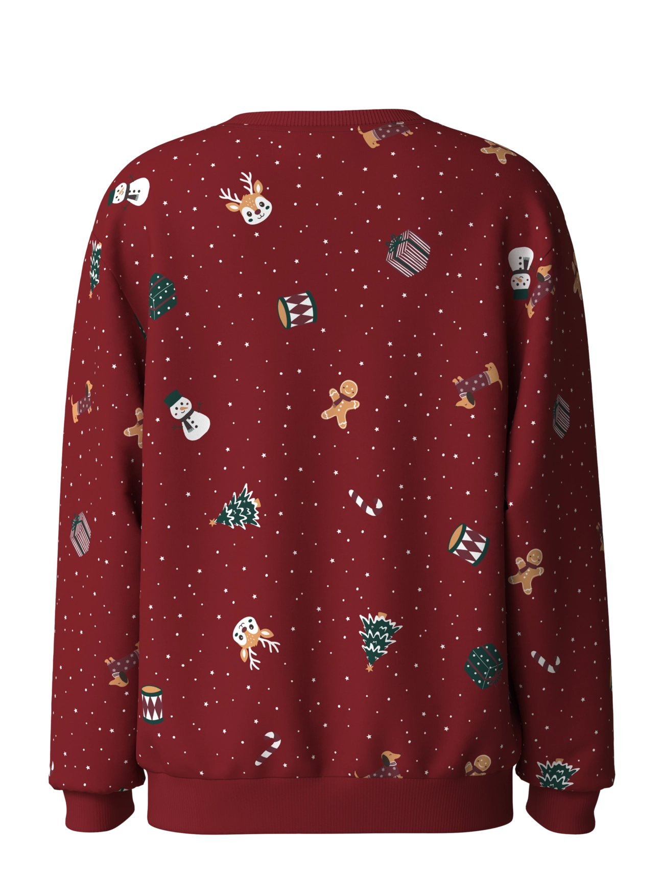 name it - NKNVOHOM LS NREG SWEAT BRU - red dahlia - 1