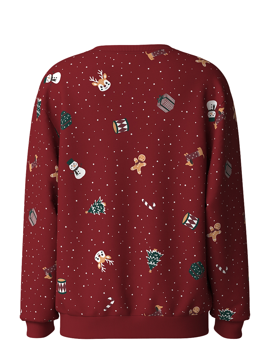 name it - NKNVOHOM LS NREG SWEAT BRU - red dahlia - 1