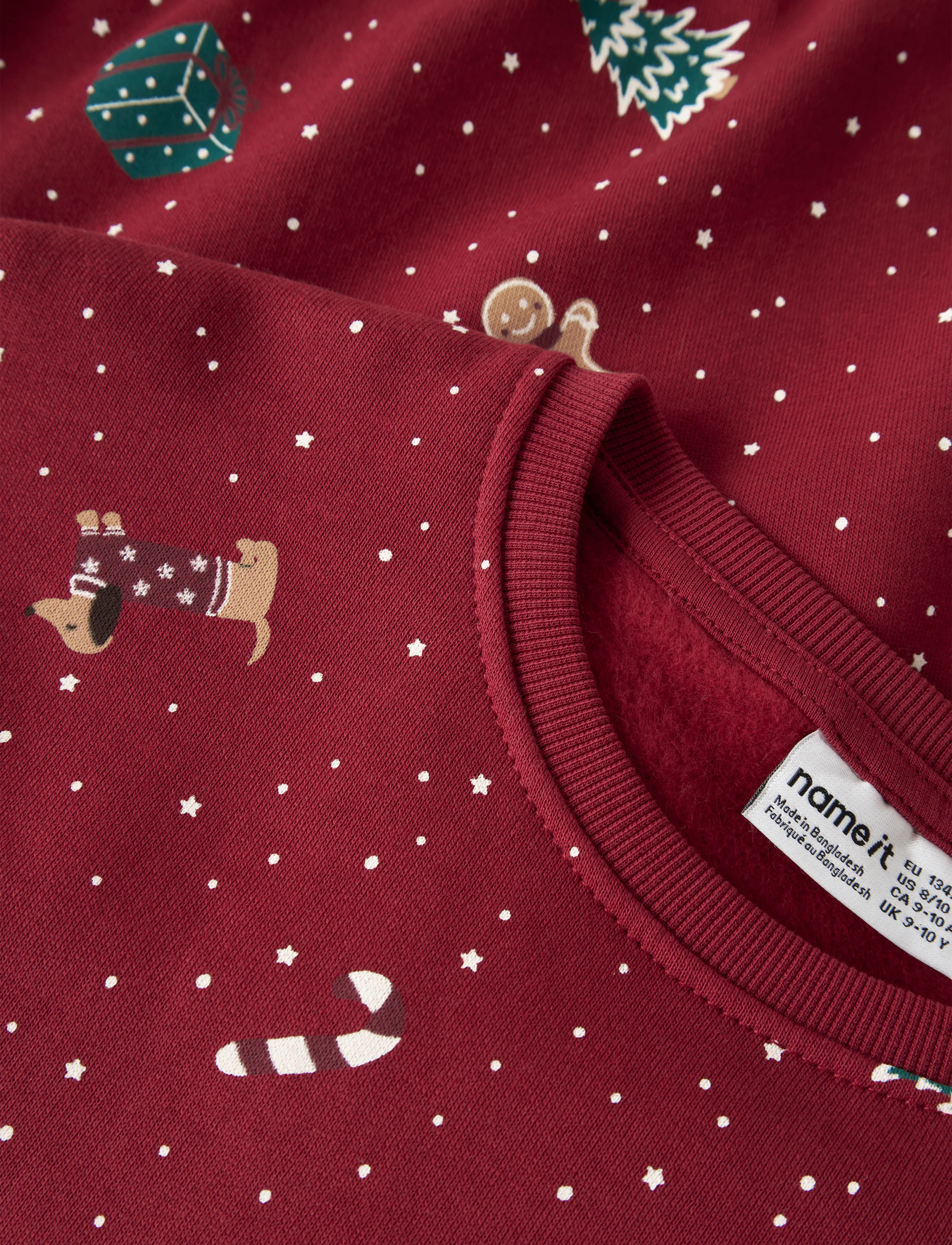 name it - NKNVOHOM LS NREG SWEAT BRU - red dahlia - 3