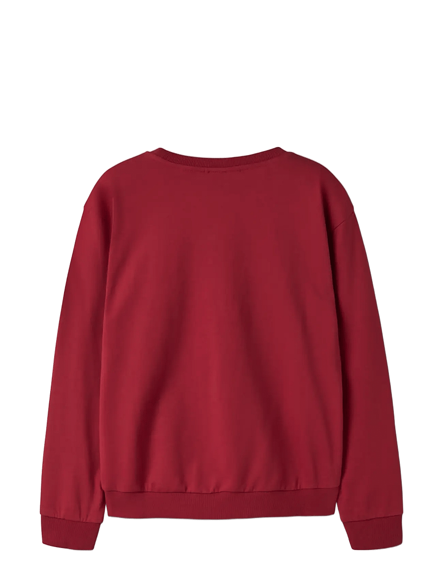 name it - NKFVRASAB LS NREG SWEAT BRU - sweatshirts - red dahlia - 1