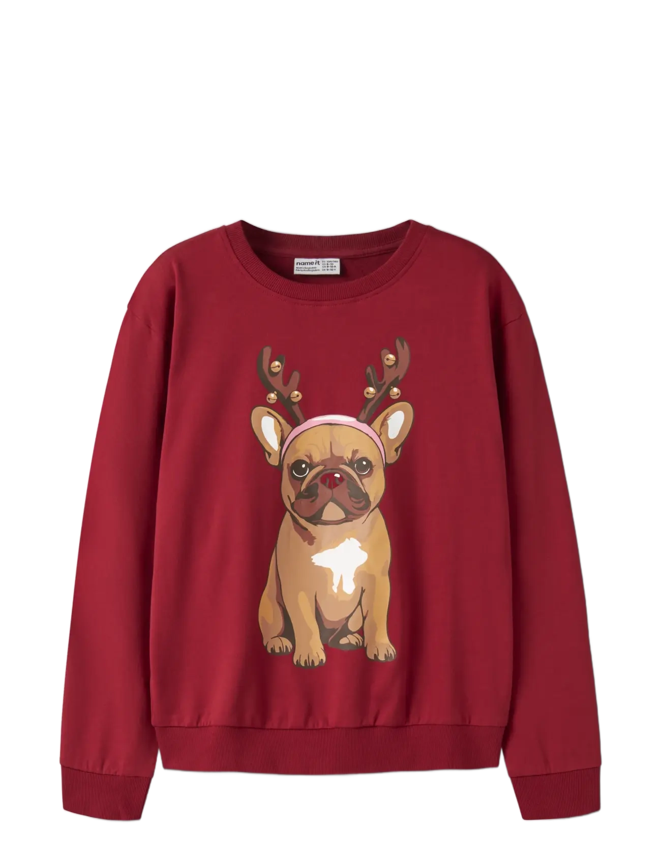 name it - NKFVRASAB LS NREG SWEAT BRU - sweatshirts - red dahlia - 2