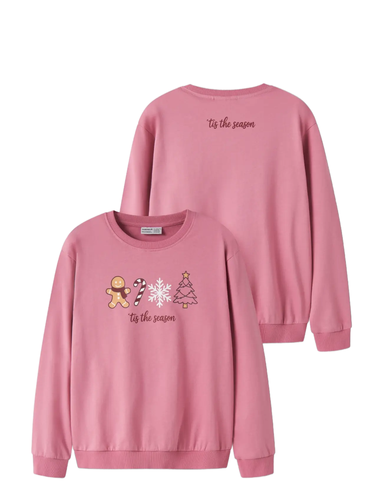 name it - NKFVRASAB LS NREG SWEAT BRU - sweatshirts - wild rose - 2