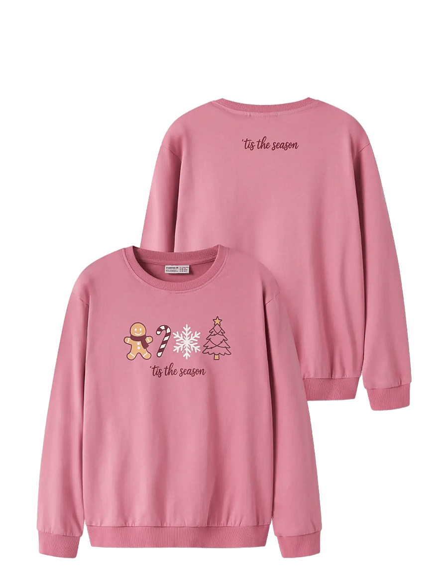 name it - NKFVRASAB LS NREG SWEAT BRU - sweatshirts - wild rose - 2