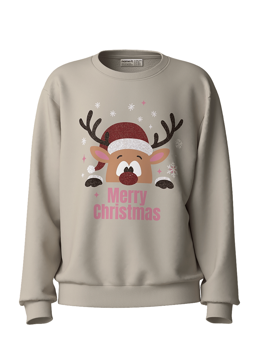name it - NKFVERTRUD LS NREG SWEAT BRU - sweatshirts - peyote - 0
