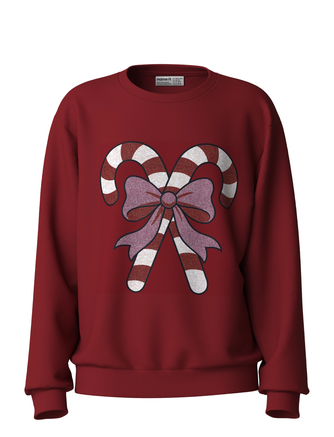 name it NKFVERTRUD LS NREG SWEAT BRU - Tøj - RED DAHLIA / red