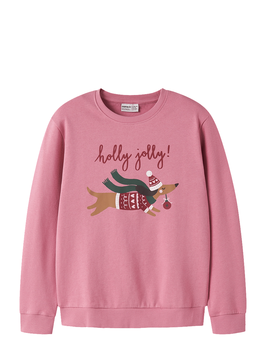 name it - NKFVERTRUD LS NREG SWEAT BRU - sweatshirts - wild rose - 0