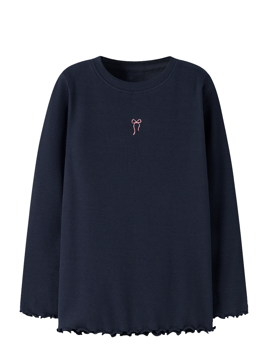name it - NMFVIVEMMAS LS SLIM TOP - navy blazer - 0