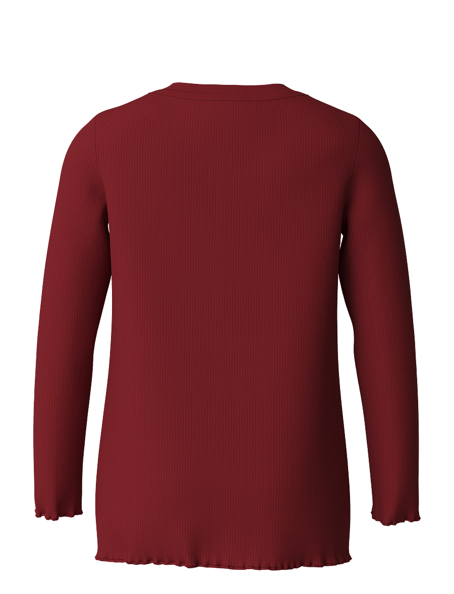 name it - NMFVIVEMMAS LS SLIM TOP - red dahlia - 1