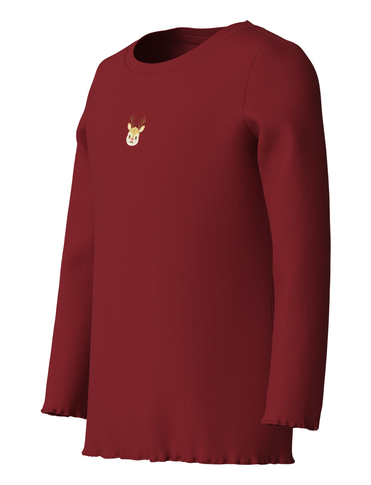 name it - NMFVIVEMMAS LS SLIM TOP - red dahlia - 2
