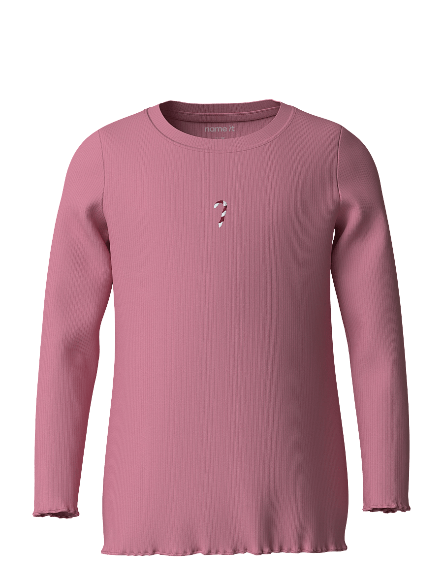 name it - NMFVIVEMMAS LS SLIM TOP - langärmelig - wild rose - 0