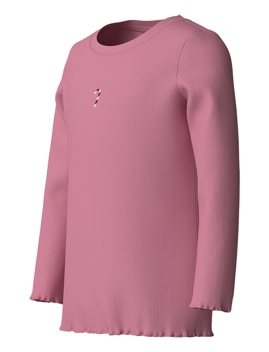 name it - NMFVIVEMMAS LS SLIM TOP - langärmelig - wild rose - 2