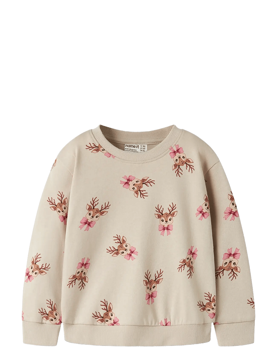name it - NMFVERTRUD LS NREG SWEAT BRU - sweatshirts - peyote - 2