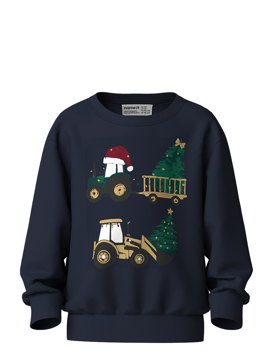 name it - NMMVOLUF LS NREG SWEAT BRU - sweatshirts - navy blazer - 0
