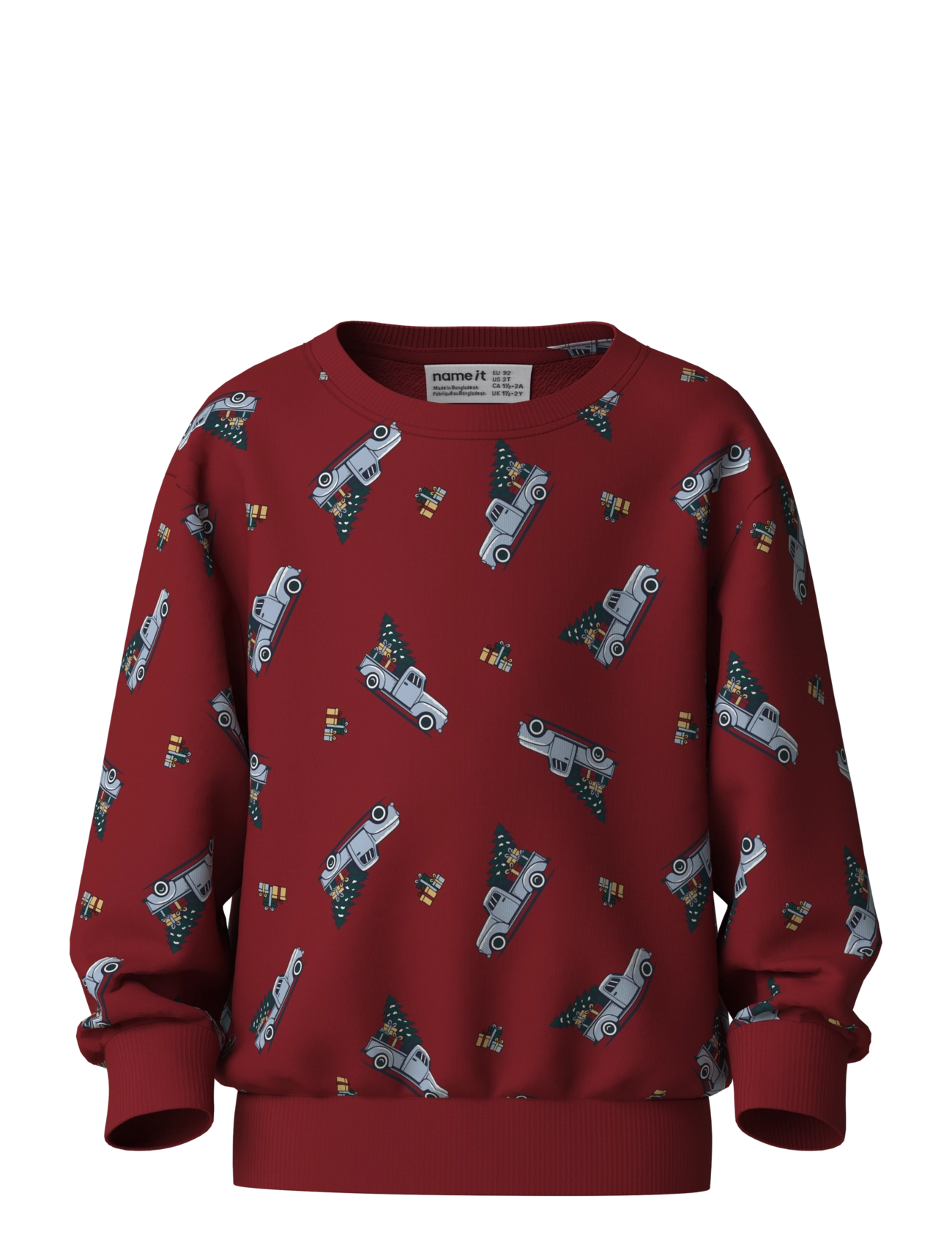 name it NMMVOLUF LS NREG SWEAT BRU - Sweatshirts - RED DAHLIA / red