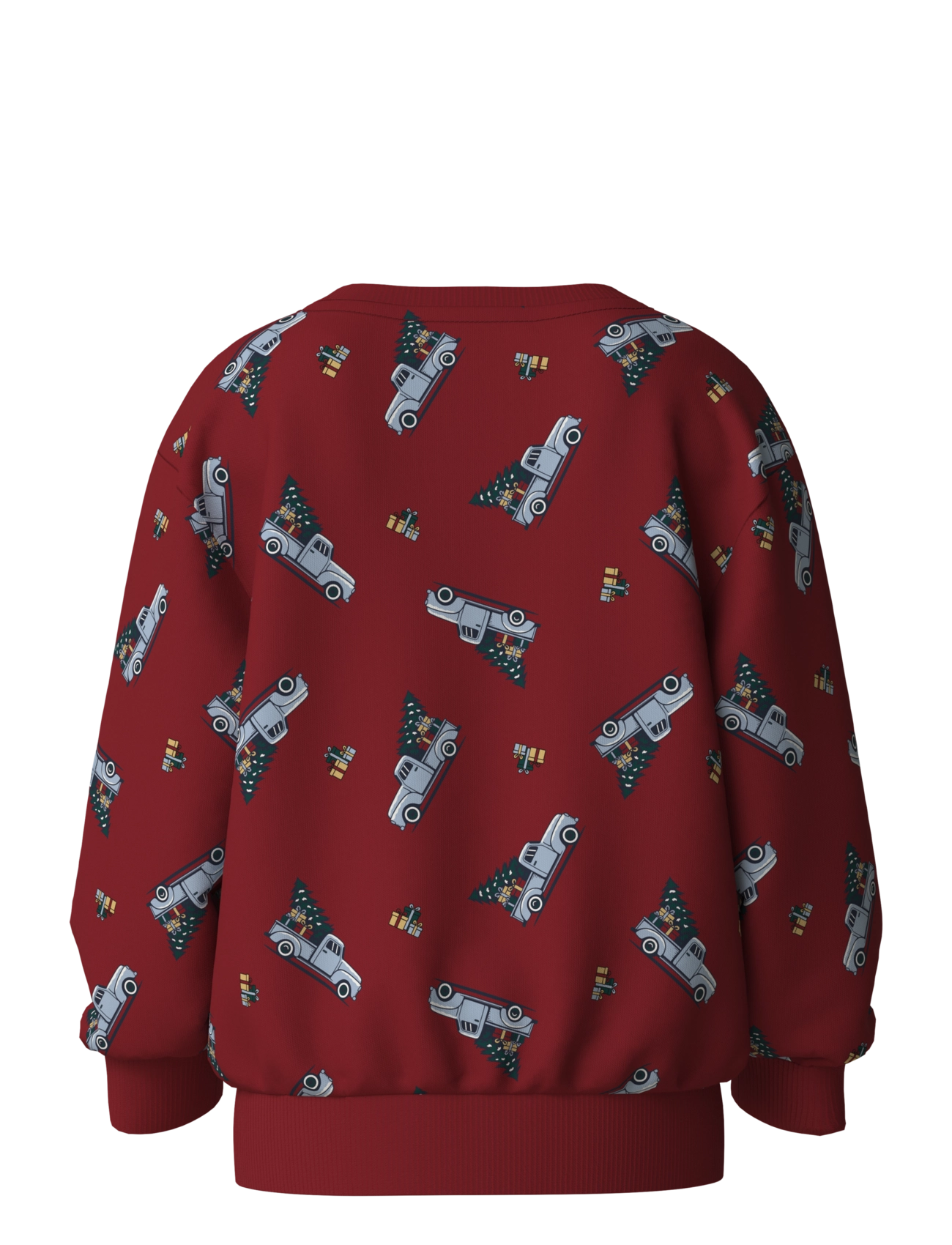 name it - NMMVOLUF LS NREG SWEAT BRU - red dahlia - 1