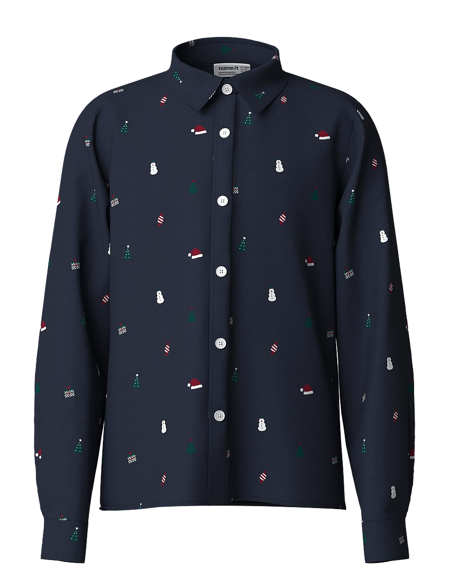 name it - NKMVIGGO LS SHIRT - langärmlige hemden - navy blazer - 0