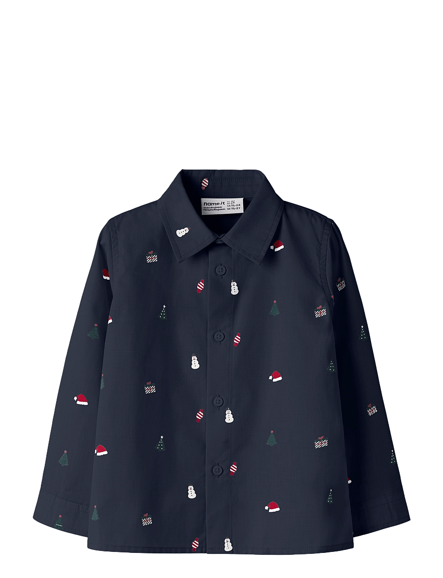 name it - NMMVIGGO LS SHIRT - langärmlige hemden - navy blazer - 0