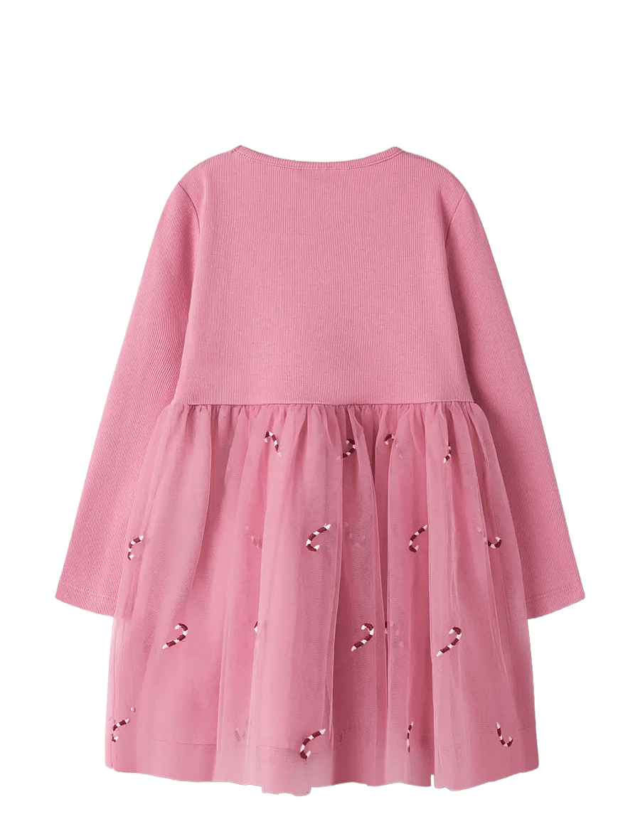 name it - NMFVEROSS LS TULLE DRESS - langærmede babykjoler - wild rose - 1