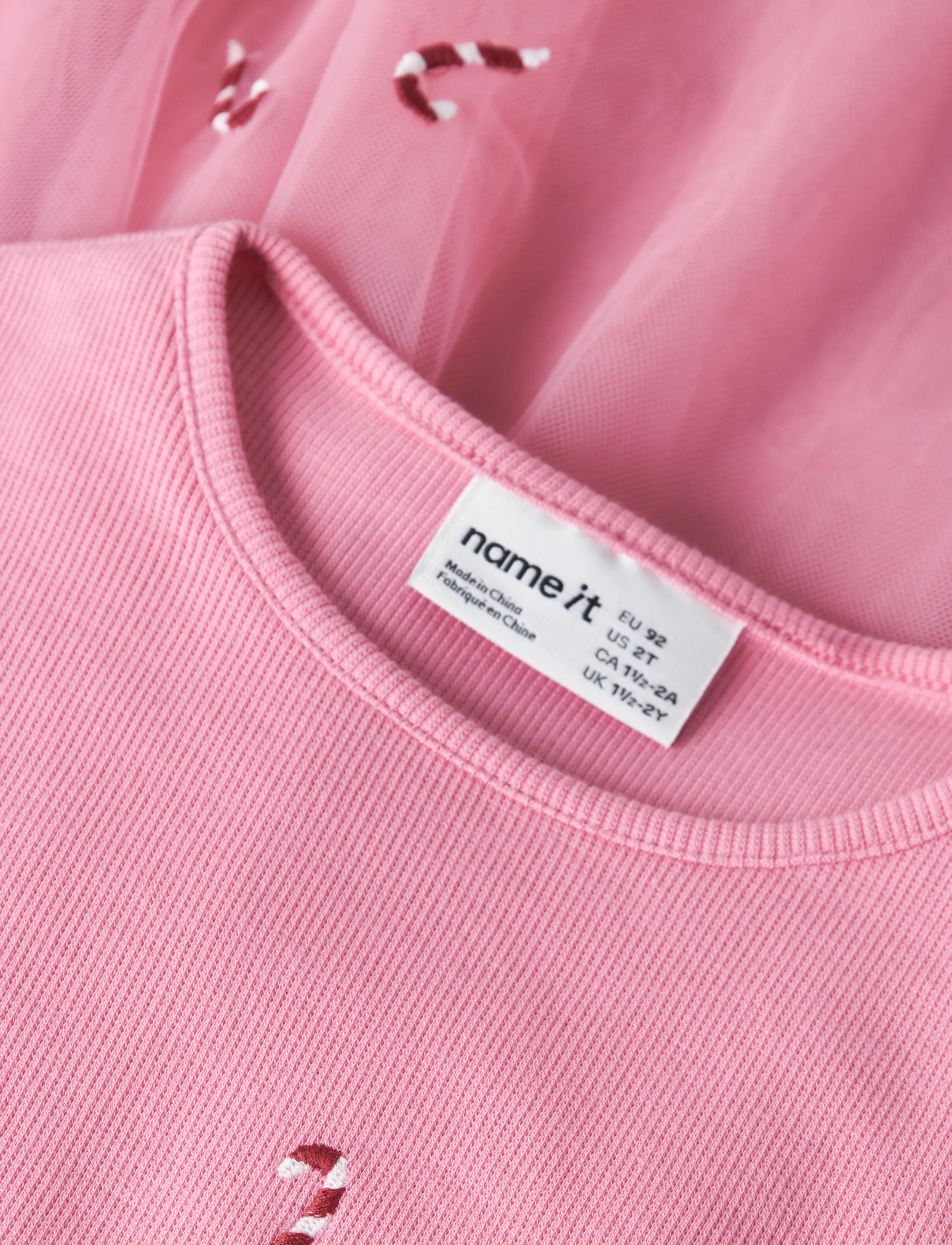 name it - NMFVEROSS LS TULLE DRESS - langærmede babykjoler - wild rose - 3