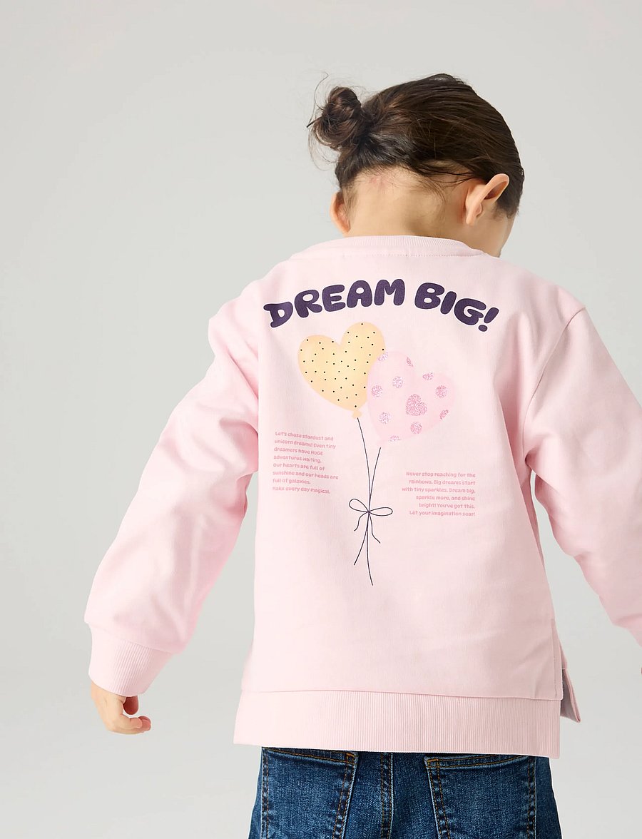 name it - NMFDENILA LS NREG SWE BRU - sweatshirts - parfait pink - 3