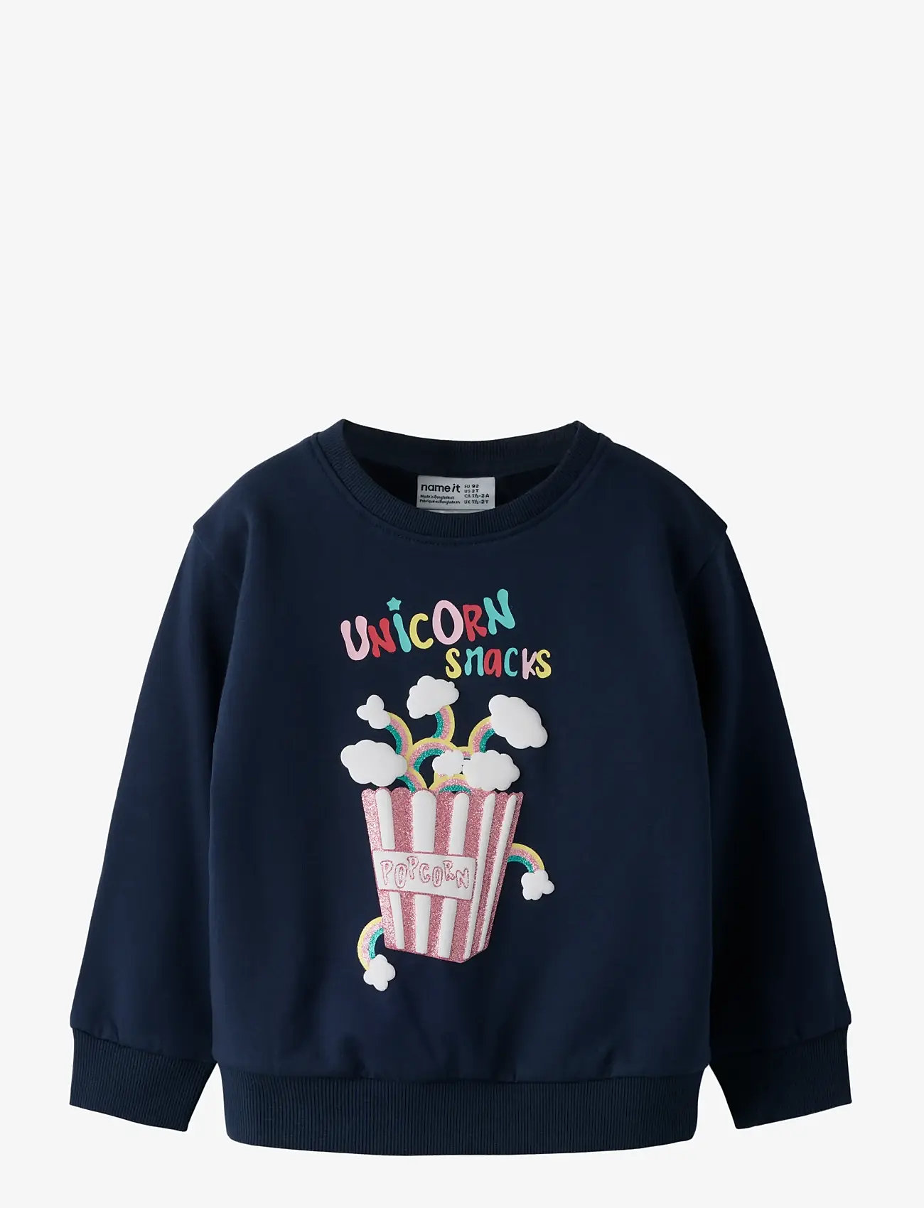 name it - NMFDITTIE LS NREG SWE BRU - sweatshirts - navy blazer - 1