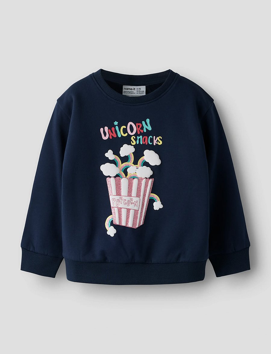 name it - NMFDITTIE LS NREG SWE BRU - sweatshirts - navy blazer - 0