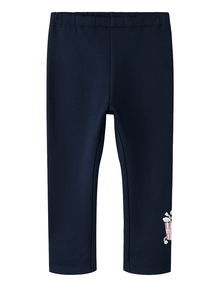 name it - NMFDITTIE SWE LEGGING BRU - leggings - navy blazer - 0