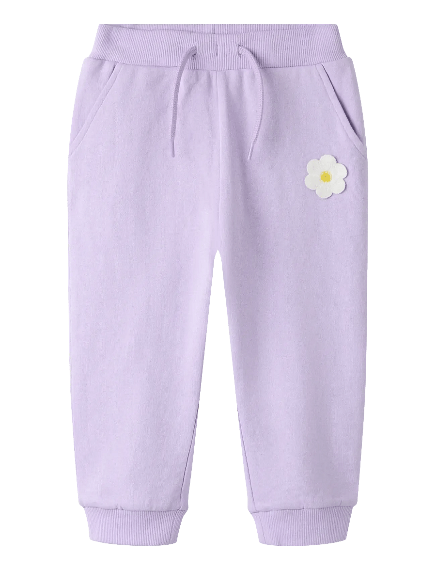 name it - NMFDANIEA NREG SWE PANT BRU - dressipüksid - lavendula - 0