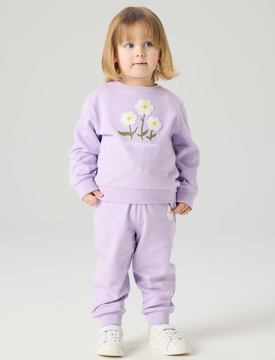 name it - NMFDANIEA NREG SWE PANT BRU - dressipüksid - lavendula - 3