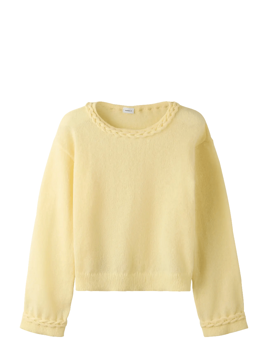 name it - NKFDALLISY LS KNIT - trøjer - double cream - 1