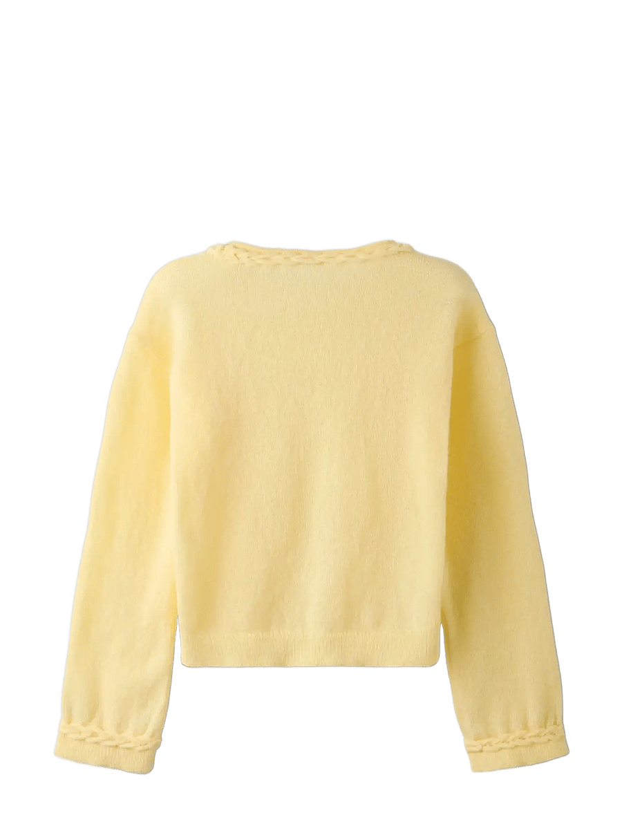 name it - NKFDALLISY LS KNIT - trøjer - double cream - 2