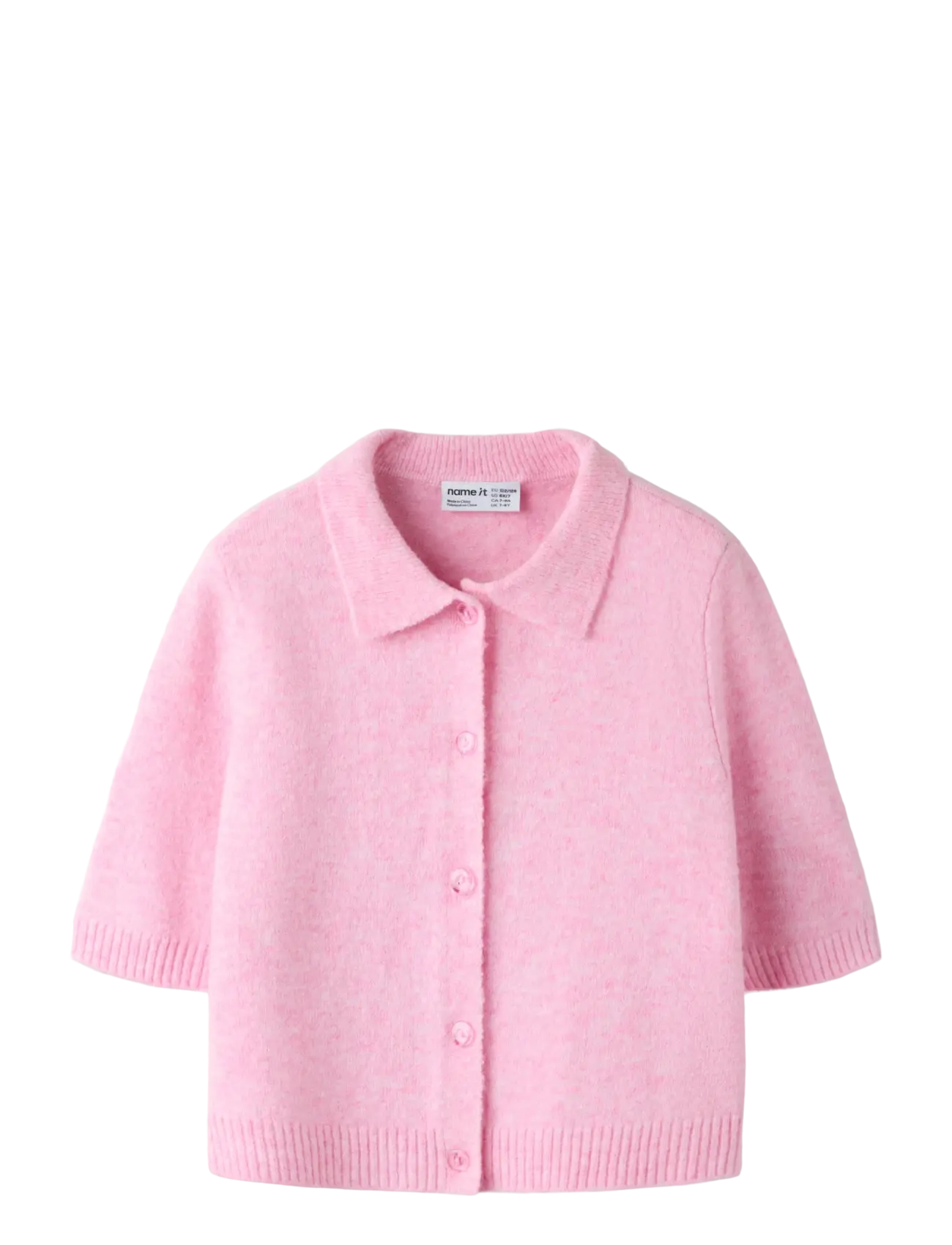 name it Nkfdissea Ss Knit Card, 122-128, Pink, Strik > Cardigans, Børn