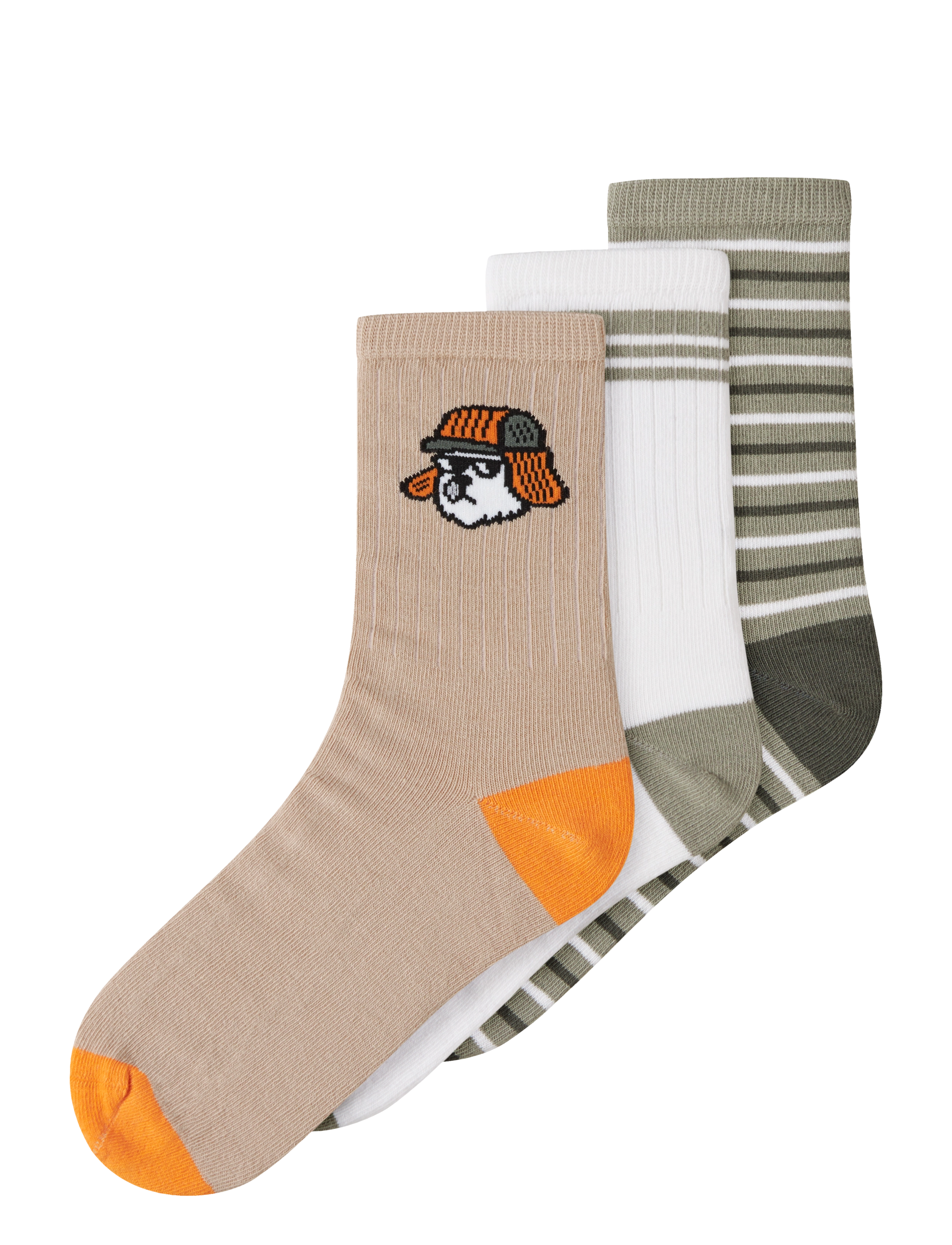 name it NKMOSON 3P SOCK - Strømper - CLOUD DANCER / beige