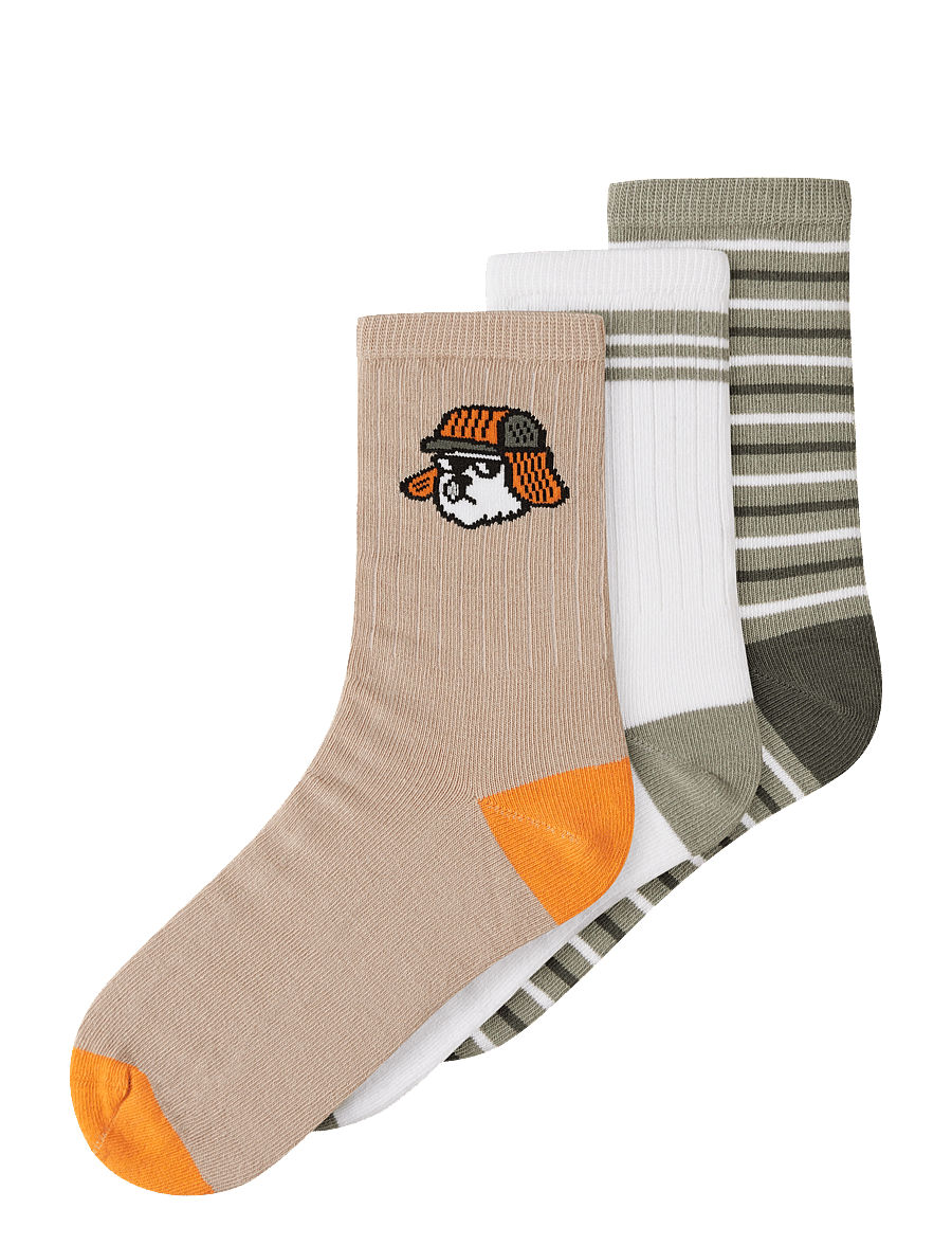 name it - NKMOSON 3P SOCK - strømper - cloud dancer - 0