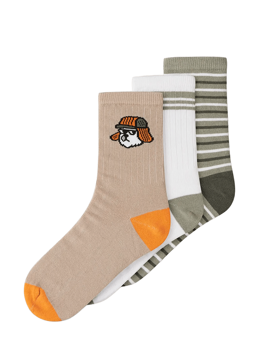 name it - NKMOSON 3P SOCK - strømper - cloud dancer - 3