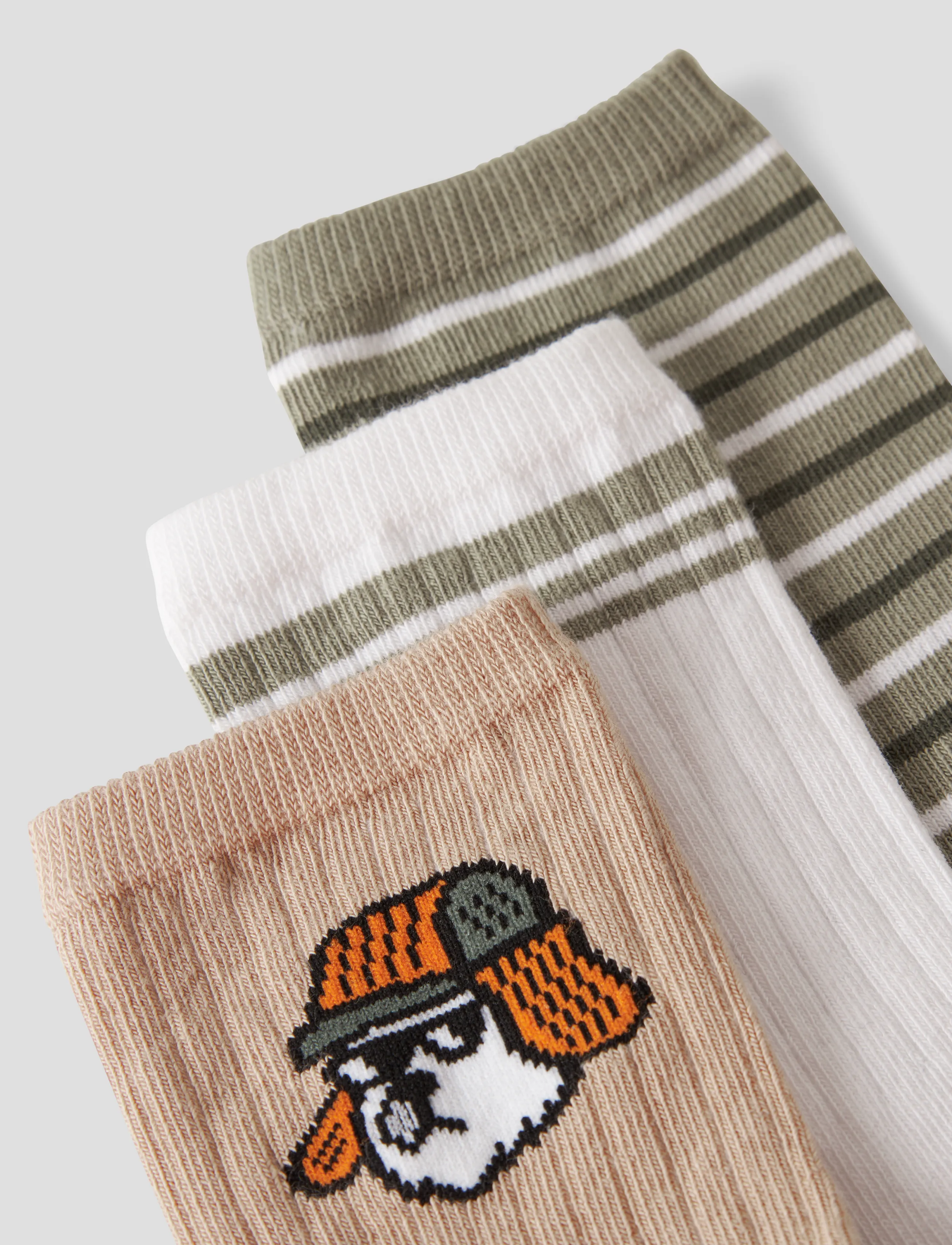 name it - NKMOSON 3P SOCK - strømper - cloud dancer - 4