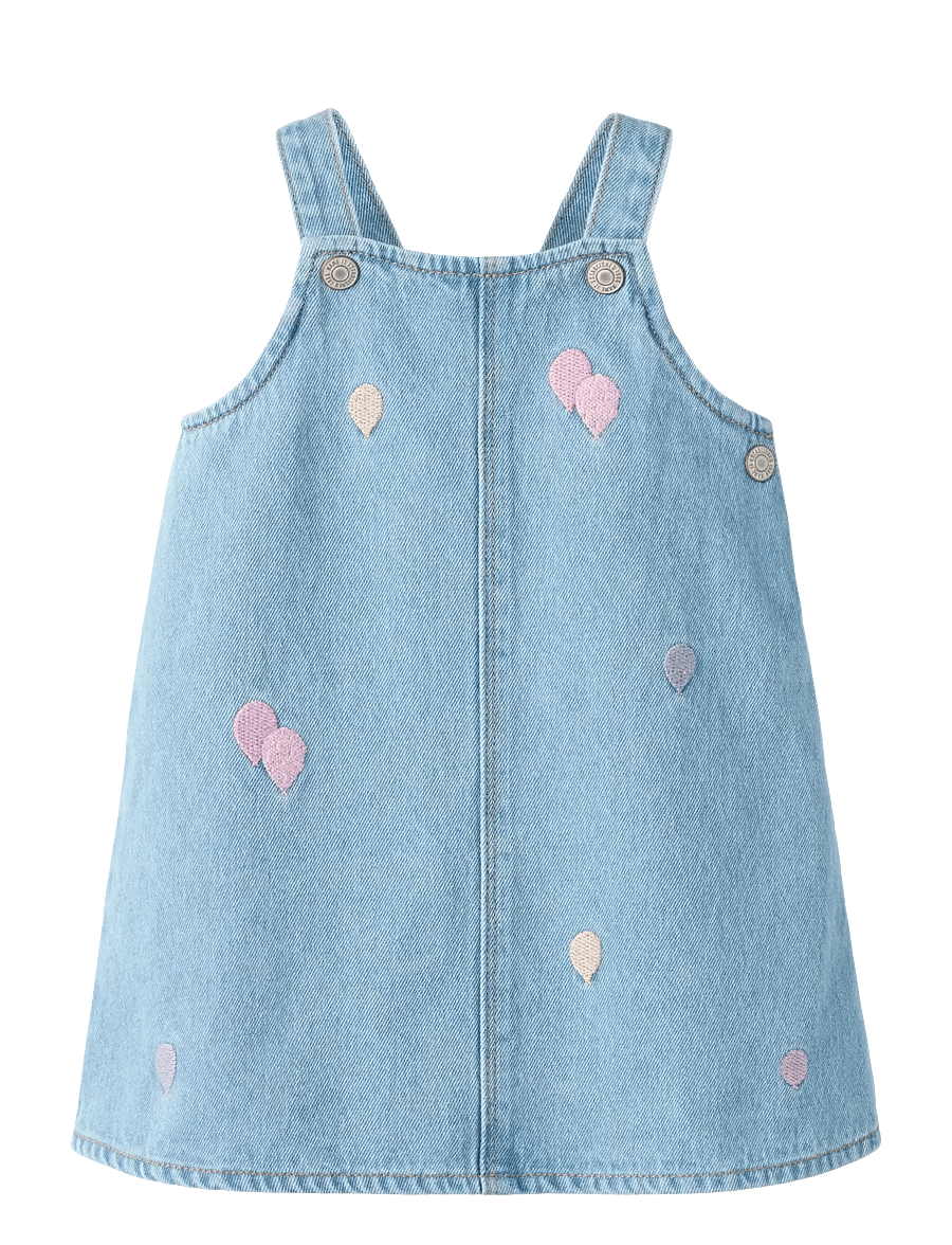 name it - NBFSILLA DNM BIB SKIRT 4999-ZA - Ærmeløse babykjoler - medium blue denim - 1