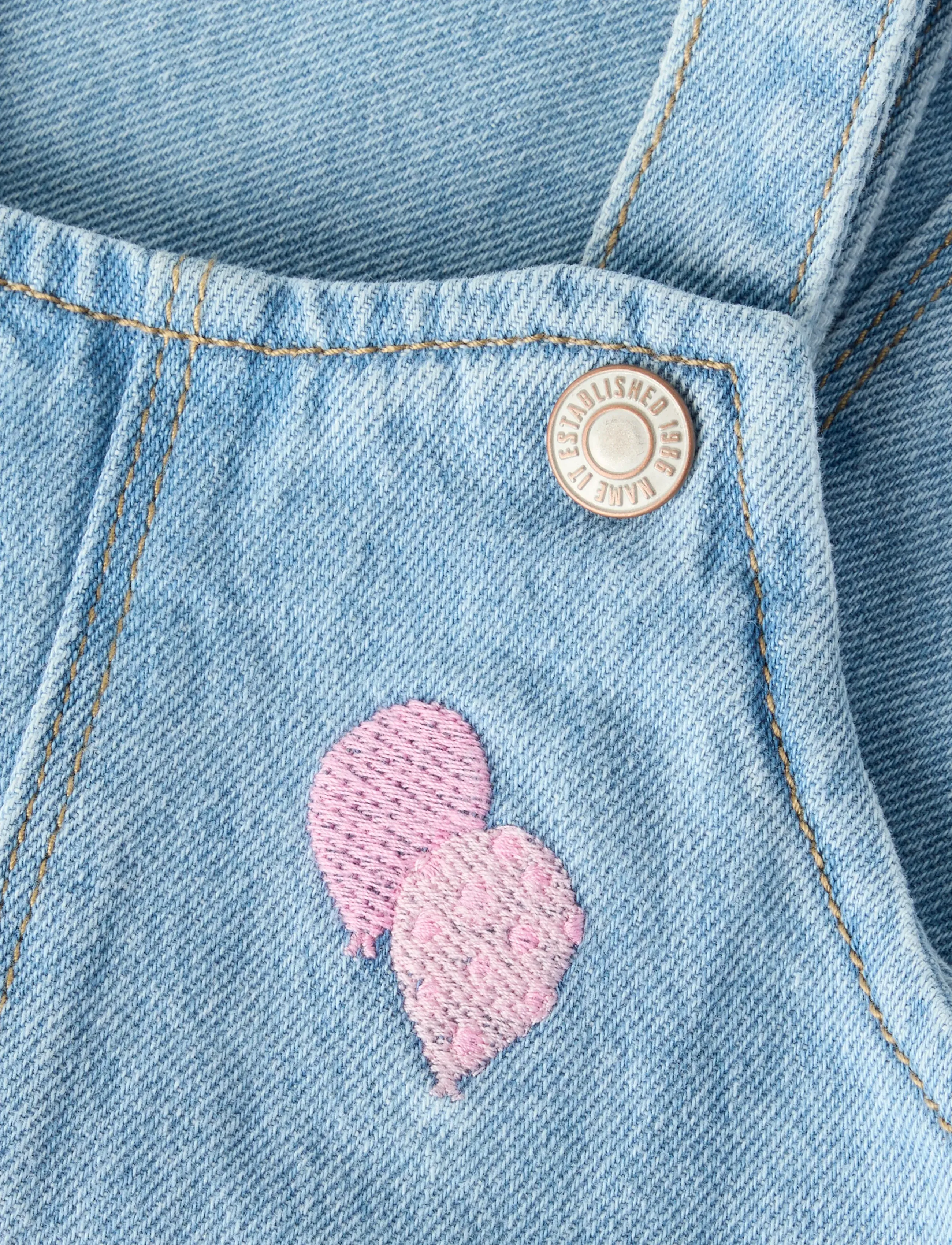 name it - NBFSILLA DNM BIB SKIRT 4999-ZA - Ærmeløse babykjoler - medium blue denim - 3