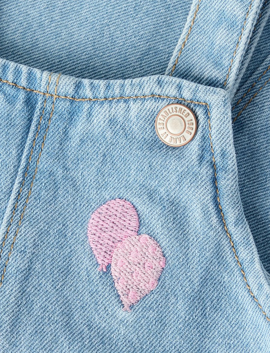 name it - NBFSILLA DNM BIB SKIRT 4999-ZA - Ærmeløse babykjoler - medium blue denim - 3