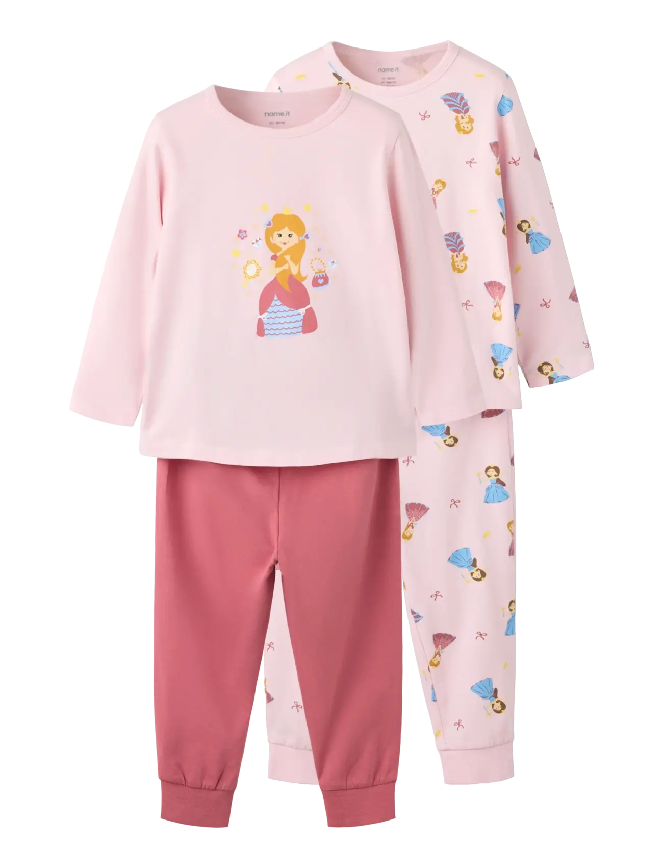 name it Nmfnightset 2P Princess Noos, Børn, Todelt Prinsesse Pyjamassæt, Pink, Str: 98-104